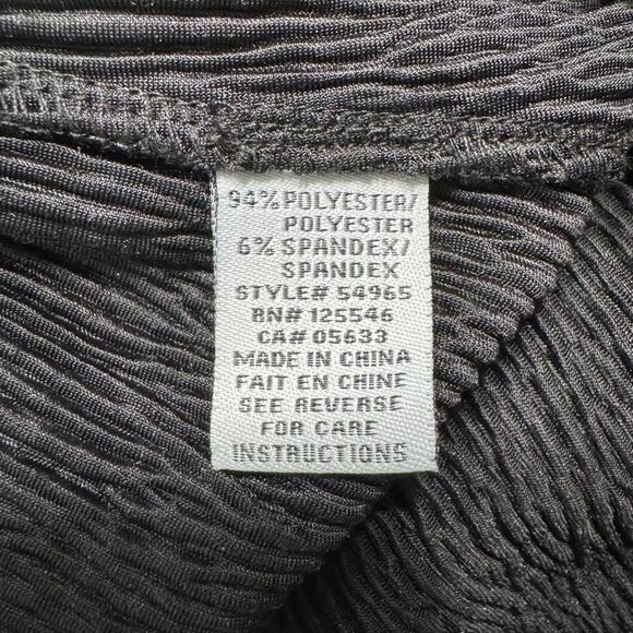 Habitat Pants Women L Black Soft Textured Wide Leg High Rise Pull On Lagenlook - Picture 13 of 14